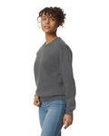 Gildan G120 DryBlend Crewneck Sweatshirt - Charcoal - model side