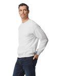 Gildan G120 DryBlend Crewneck Sweatshirt - Ash - model side