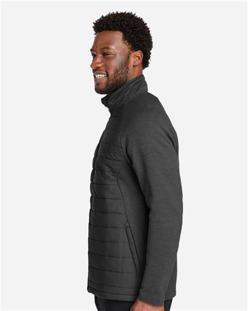 Devon & Jones DG704 Men's New Classics Charleston Hybrid Jacket - Black/ Melange Black - model side