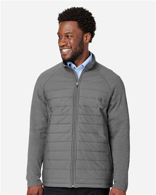 Devon & Jones DG704 Men's New Classics Charleston Hybrid Jacket - Graphite Melange/ Graphite - model front