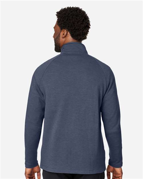 Devon & Jones DG704 Men's New Classics Charleston Hybrid Jacket - Navy Melange/ Navy - model back