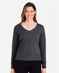 Devon & Jones DG482W Women's New Classics Charleston Pullover - Black Melange - model front