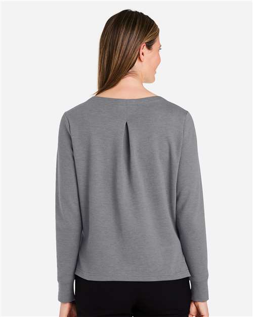 Devon & Jones DG482W Women's New Classics Charleston Pullover - Graphite Melange - model back