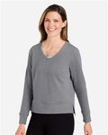 Devon & Jones DG482W Women's New Classics Charleston Pullover - Graphite Melange - model side