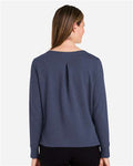 Devon & Jones DG482W Women's New Classics Charleston Pullover - Navy Melange - model back