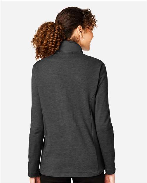 Devon & Jones DG704W Women's New Classics Charleston Hybrid Jacket - Black/ Melange Black - model back
