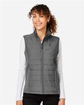 Devon & Jones DG706W Women's New Classics Charleston Hybrid Vest - Graphite Melange/ Graphite - model front