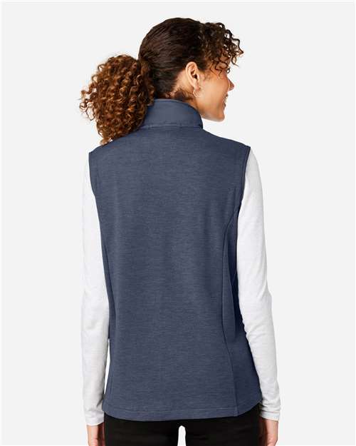 Devon & Jones DG706W Women's New Classics Charleston Hybrid Vest - Navy Melange/ Navy - model back