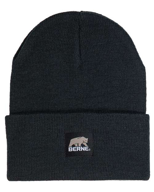 Berne Apparel H150 Heritage Knit Cuff Beanie - Black - front