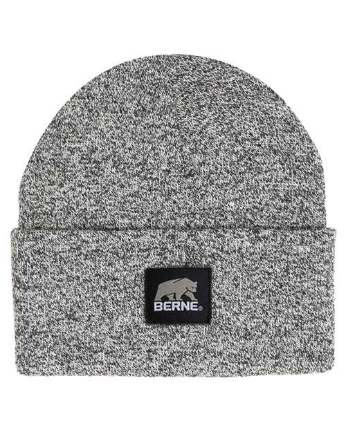 Berne Apparel H150 Heritage Knit Cuff Beanie - Black/ White - front