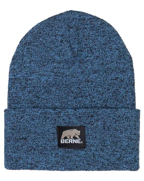 Berne Apparel H150 Heritage Knit Cuff Beanie - Blue/ Black - front