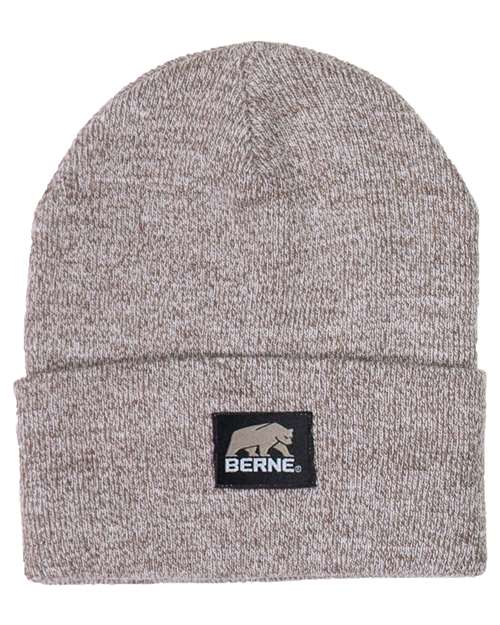 Berne Apparel H150 Heritage Knit Cuff Beanie - Hickory Heather - front