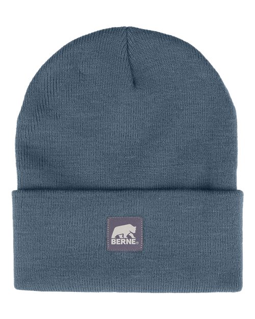 Berne Apparel H150 Heritage Knit Cuff Beanie - Steel Blue - front