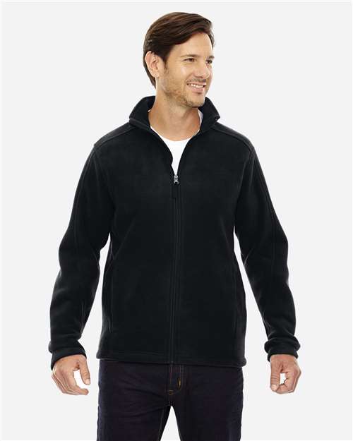 Core 365 88190T Men's Tall Journey Fleece Jacket - Black - model front