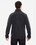 Core 365 88190T Men's Tall Journey Fleece Jacket - Heather Charcoal - model back