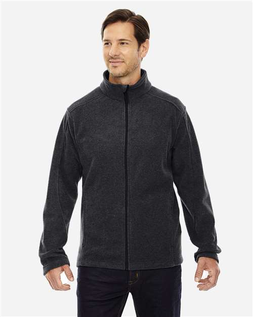 Core 365 88190T Men's Tall Journey Fleece Jacket - Heather Charcoal - model front
