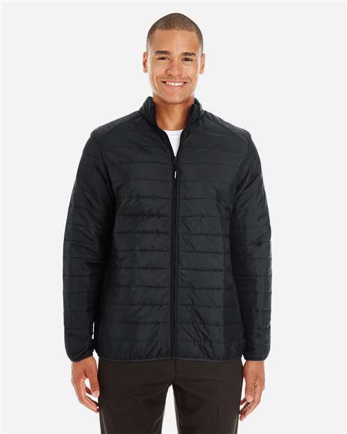 Core 365 CE700T Men's Tall Prevail Packable Puffer - Black - model front