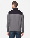 Core 365 CE74 Men's Venture Heathered Stripe Hybrid Jacket - Black/ White - model back
