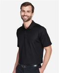 Devon & Jones DG20T Men's Tall CrownLux Performance Plaited Polo - Black - model side