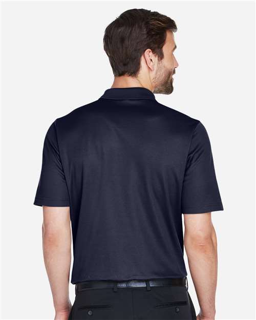 Devon & Jones DG20T Men's Tall CrownLux Performance Plaited Polo - Navy - model back