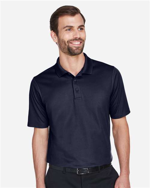 Devon & Jones DG20T Men's Tall CrownLux Performance Plaited Polo - Navy - model front