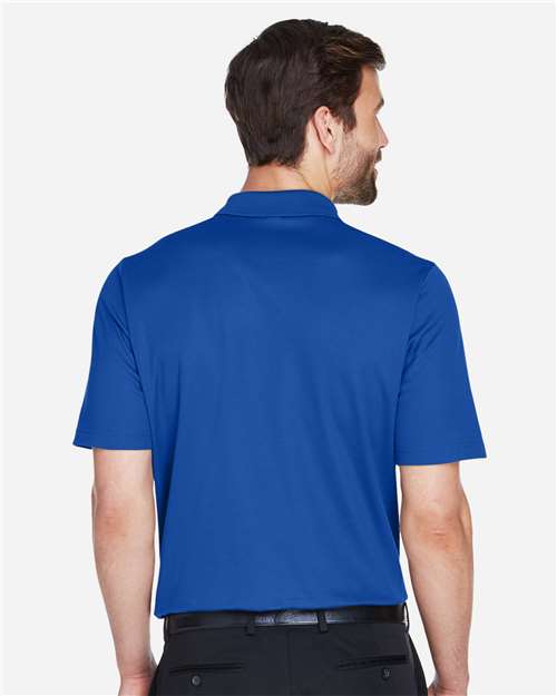 Devon & Jones DG20T Men's Tall CrownLux Performance Plaited Polo - True Royal - model back