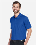 Devon & Jones DG20T Men's Tall CrownLux Performance Plaited Polo - True Royal - model side