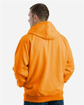 Berne Apparel HVF101 Men's Heritage Thermal-Lined Full-Zip Hooded Sweatshirt - Orange - model back