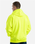 Berne Apparel HVF101 Men's Heritage Thermal-Lined Full-Zip Hooded Sweatshirt - Yellow - model back
