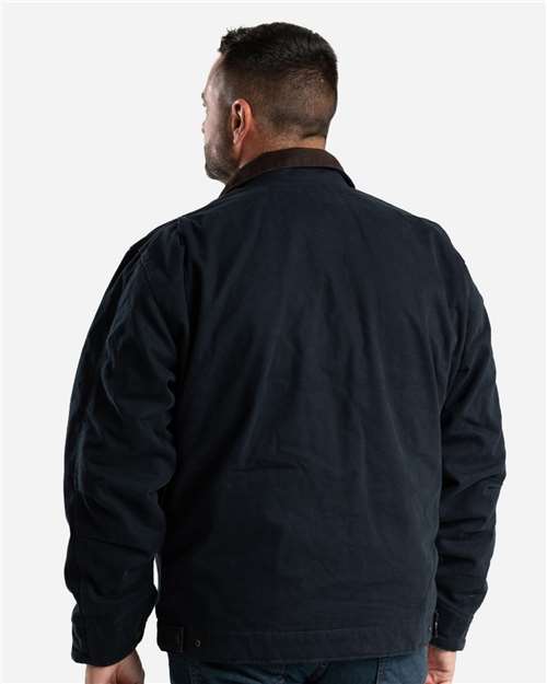Berne Apparel J374 Men's Highland Washed Gasoline Jacket - Midnight - model back