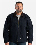 Berne Apparel J374 Men's Highland Washed Gasoline Jacket - Midnight - model front