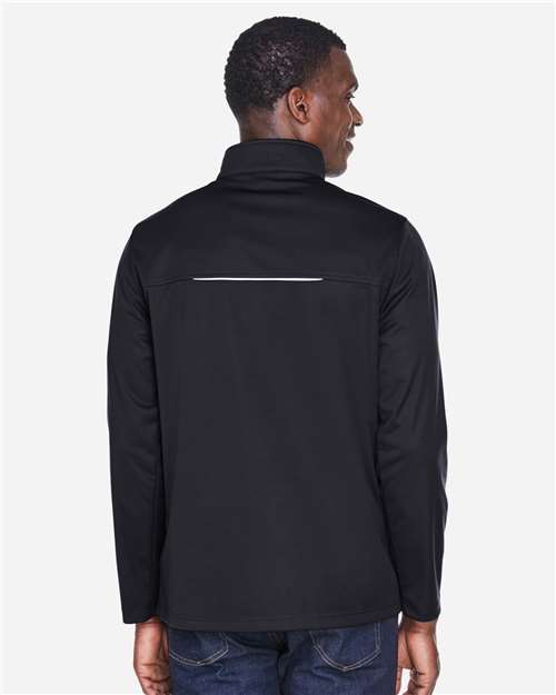 Core 365 CE708T Men's Tall Techno Lite Three-Layer Knit Tech-Shell - Black - model back