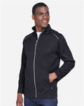 Core 365 CE708T Men's Tall Techno Lite Three-Layer Knit Tech-Shell - Black - model side