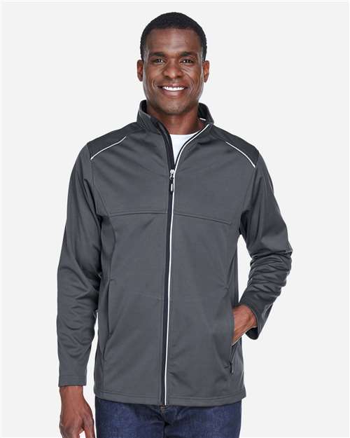 Core 365 CE708T Men's Tall Techno Lite Three-Layer Knit Tech-Shell - Carbon - model front