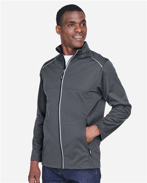 Core 365 CE708T Men's Tall Techno Lite Three-Layer Knit Tech-Shell - Carbon - model side
