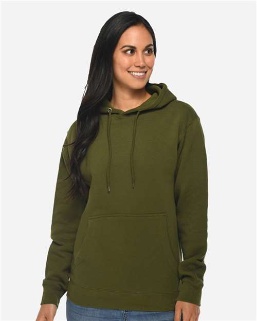 Lane Seven LS14001 Unisex Premium Hoodie Sweatshirt - Army Green - model front