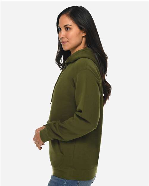 Lane Seven LS14001 Unisex Premium Hoodie Sweatshirt - Army Green - model side