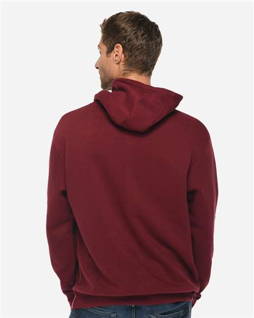 Lane Seven LS14001 Unisex Premium Hoodie Sweatshirt - Burgundy - model back
