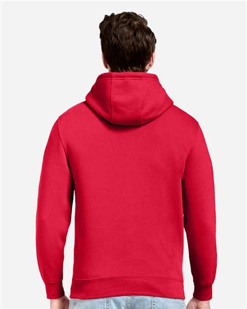 Lane Seven LS14001 Unisex Premium Hoodie Sweatshirt - Cardinal - model back