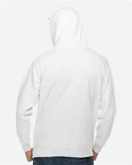 Lane Seven LS14001 Unisex Premium Hoodie Sweatshirt - Oatmeal Heather - model back