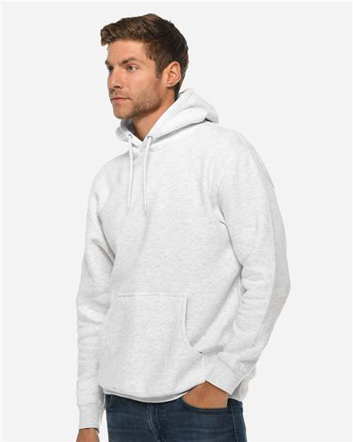 Lane Seven LS14001 Unisex Premium Hoodie Sweatshirt - Oatmeal Heather - model side