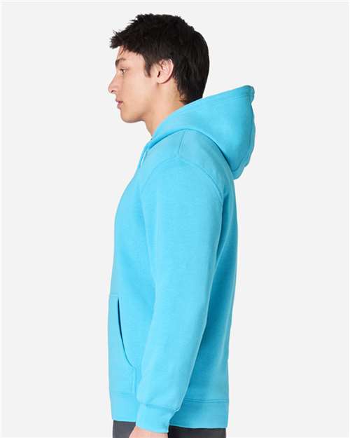 Lane Seven LS14001 Unisex Premium Hoodie Sweatshirt - Ocean Blue - model side