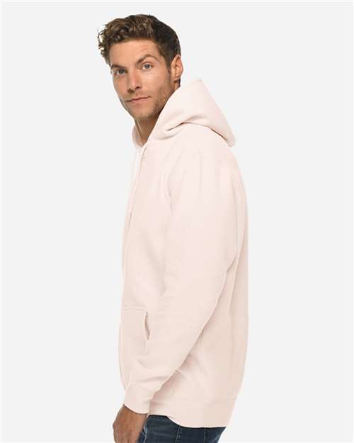Lane Seven LS14001 Unisex Premium Hoodie Sweatshirt - Pale Pink - model side
