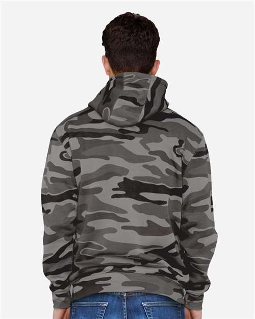 Lane Seven LS14001 Unisex Premium Hoodie Sweatshirt - Slate Camo - model back