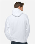 Lane Seven LS14001 Unisex Premium Hoodie Sweatshirt - White - model back