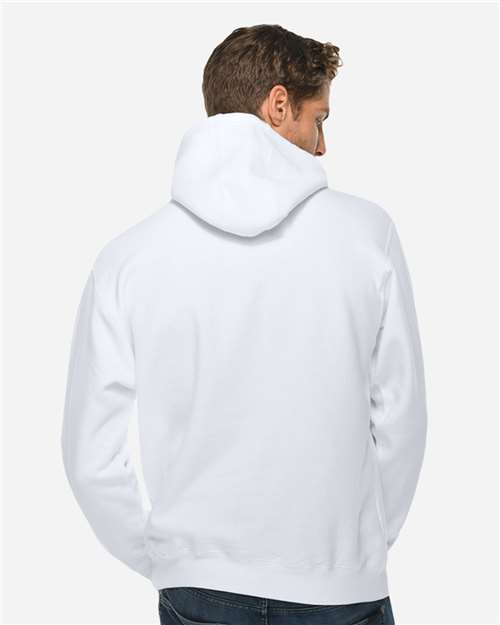 Lane Seven LS14001 Unisex Premium Hoodie Sweatshirt - White - model back