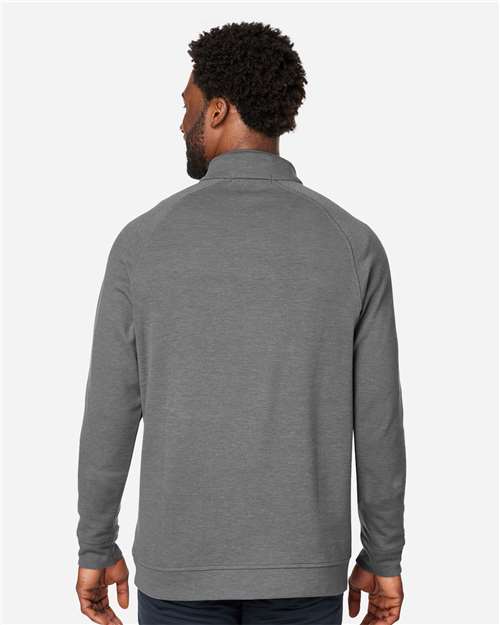 Devon & Jones DG481 Men's New Classics Charleston Quarter-Zip Pullover - Graphite Melange - model back