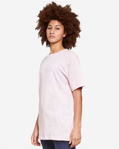 Lane Seven LS15001 Unisex Heavyweight Tee - Bubblegum Pink - model side