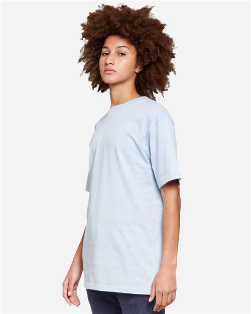 Lane Seven LS15001 Unisex Heavyweight Tee - Dusty Blue - model side