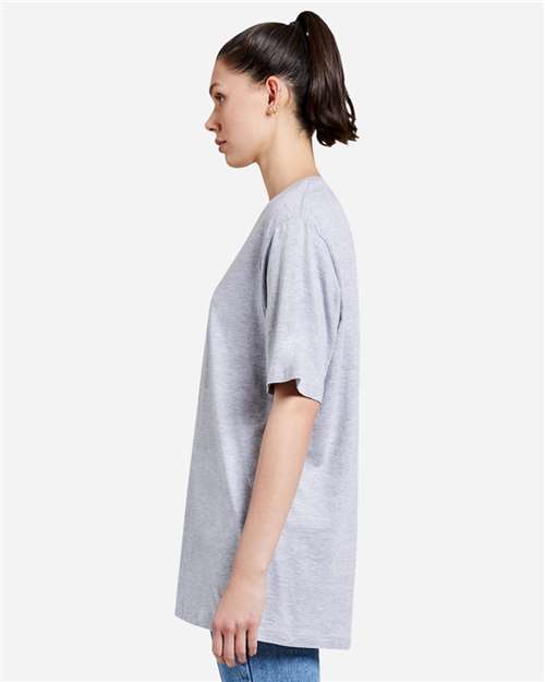 Lane Seven LS15001 Unisex Heavyweight Tee - Heather Grey - model side
